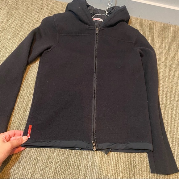 Prada Vintage Zipper Sweater Size XS in Black - Picture 6 of 14